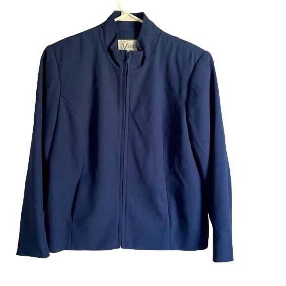 Voyager by Patchington Blue Zippered Jacket with pockets Medium - Picture 2 of 8